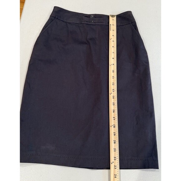 Tahari Pencil Skirt Womens 6 Brown Pockets Workwear Career Business Norm Travel - Picture 5 of 6